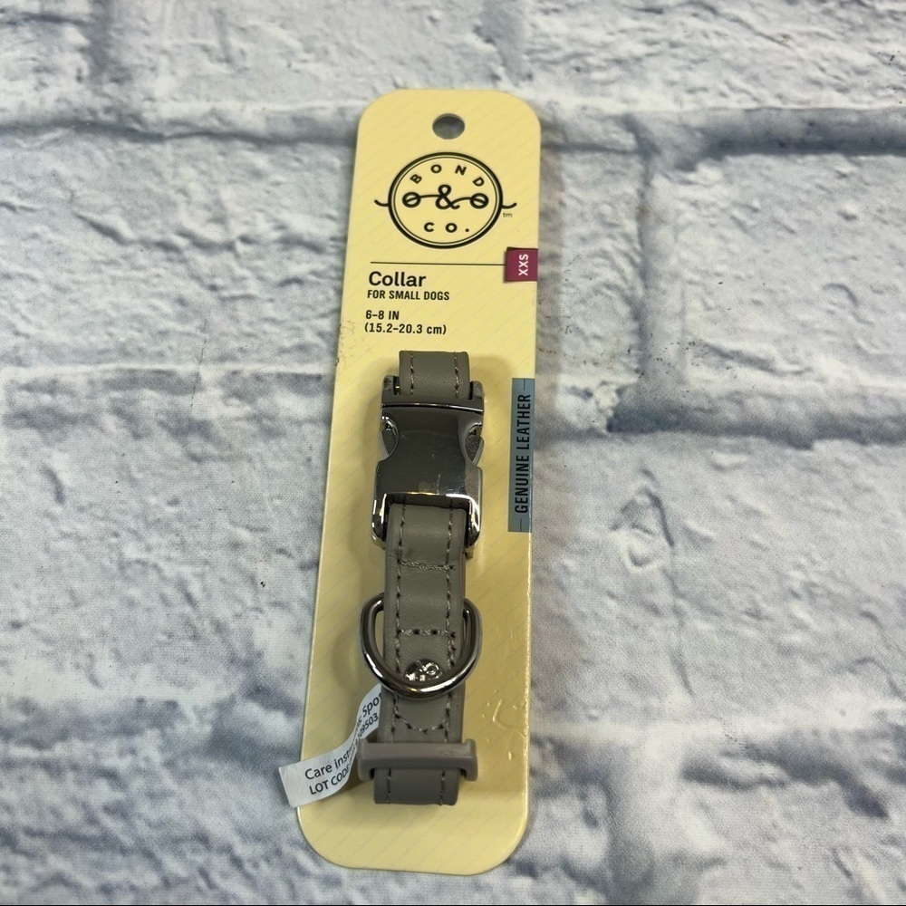 Dog collar genuine leather size xxs